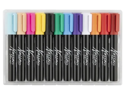 Krijt en raammarkers Nassau set à 12 kleuren