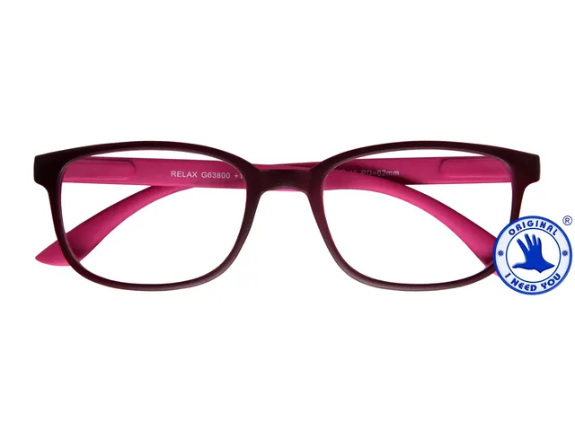 Leesbril I Need You +3.00 dpt Relax rood-roze
