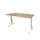 Bureau Linesto Plus Hoogte instelbaar 140x80 honey castello 25mm wit