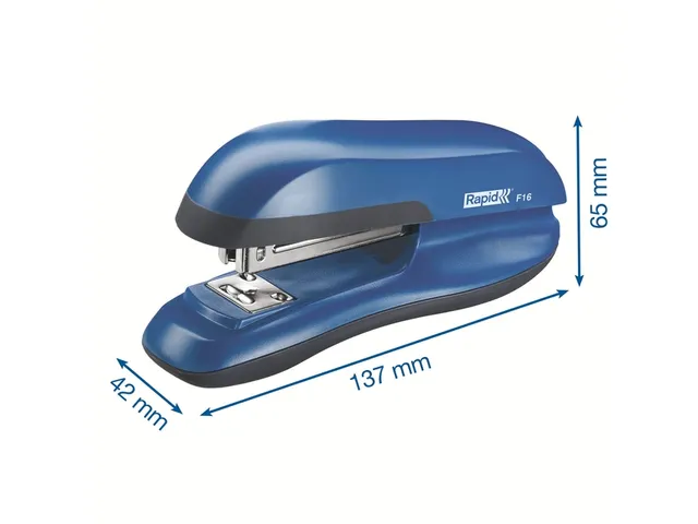 Nietmachine Rapid F16 Halfstrip 20vel 24/6 blauw