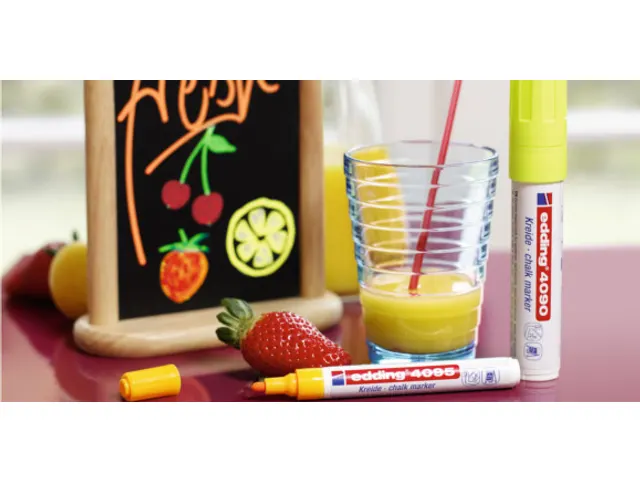 Krijtstift edding 4095 rond wit 2-3mm blister 2stuks