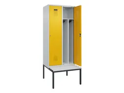 locker met bank,voor scheiding van kleding,HxBxD 2120x800x815mm,2vak