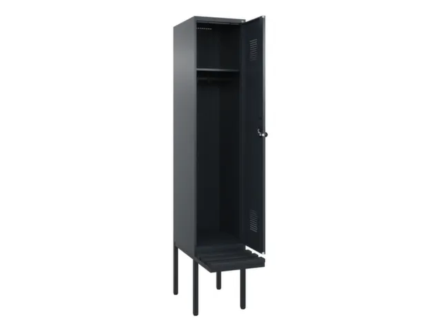 locker met bank,HxBxD 2120x400x815mm,1vak,vak B 400mm,draaigrendel