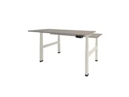Dextro Plus Duo Zit-sta Bureau Elektrisch 120x80 Grijs 25mm Wit