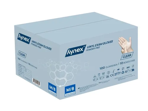 Handschoen Hynex vinyl M transparant 4.5gr 100 stuks