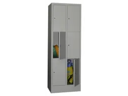 lockerkast,RAL 7035,HxBxD 1850x600x500mm,2x3vakken,vak B 300mm