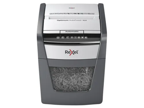 Papiervernietiger Rexel Optimum Auto+ 50X P-4 snippers 4x28mm