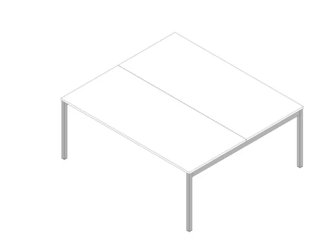 In hoogte verstelbare benchtafel,HxBxD 680-760x1800x1600mm,blad wit