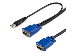Ultradun USB VGA 2-in-1 KVM-kabel 3 Meter
