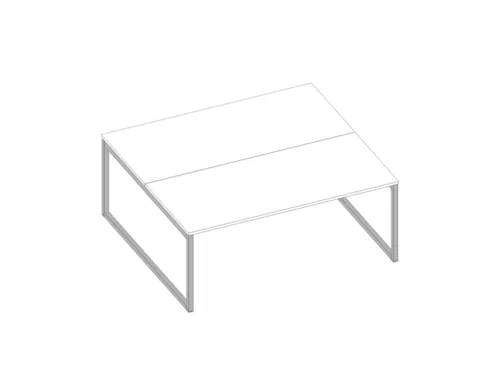 benchtafel,HxBxD 730x1800x1600mm,blad wit,sledeframe aluminium