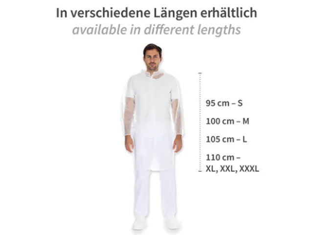 Hygonorm 27459 Bezoekersjassen met drukknopen PP Wit maat S