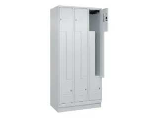 Z-garderobekast,HxBxD 1950x900x500mm,vak B 150/300mm,cil.-slot,sokkel - 2