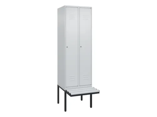 locker met bank,HxBxD 2120x600x815mm,2vak,vak B 300mm,cil.-slot