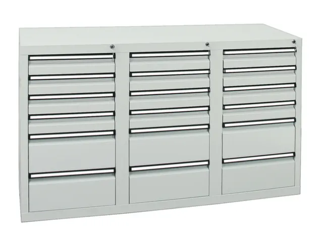 ladekast,HxBxD 900x1500x500mm,18lade(n),centr. vergrendeling