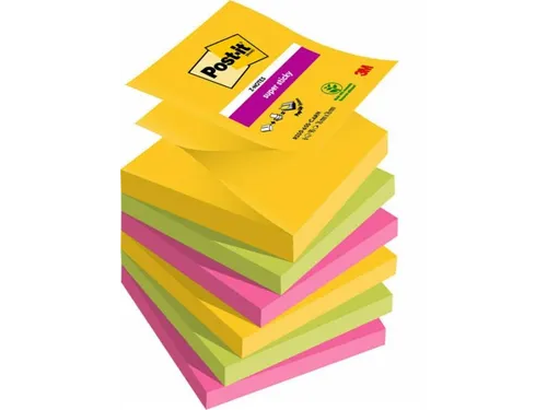 Memoblok Post-it 3M Z-Notes R330 Super Sticky 76x76mm Carnival