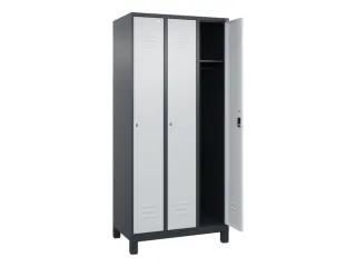 locker,HxBxD 1950x900x500mm,3vak,vak B 300mm,cil.-slot,voeten - 2