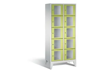 Lockerkast 1850x810x500mm 2x5 vakken Cilinderslot Poten, RDS1108060 - 2