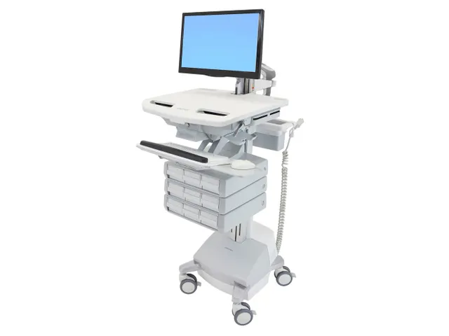 Medische Trolley StyleView-wagen met LCD-arm, SLA-voeding, 9 laden