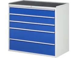 ladekast 1035x1145x650mm 5laden cilinderslot RAL7035 RAL5010 metaal