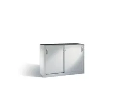 schuifdeurkast,HxBxD 1000x1600x400mm,romp RAL7035,front RAL7035