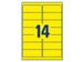 Etiket Avery L7263Y-100 99.1x38.1mm neon geel 1400stuks - 2