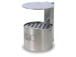 Asbak Rvs 4 liter Hxd 290x200mm Rond Met Overkapping RVS