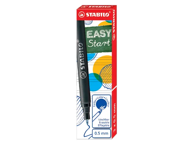 Rollerpenvulling STABILO Easyoriginal medium blauw doosje à 3 stuks