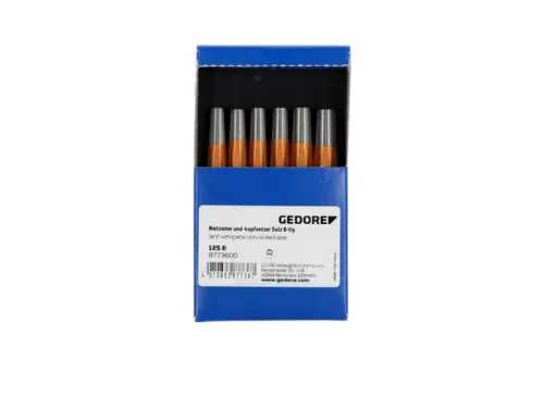 GEDORE 125 B klinknageltrekker en koppenset 6stuks