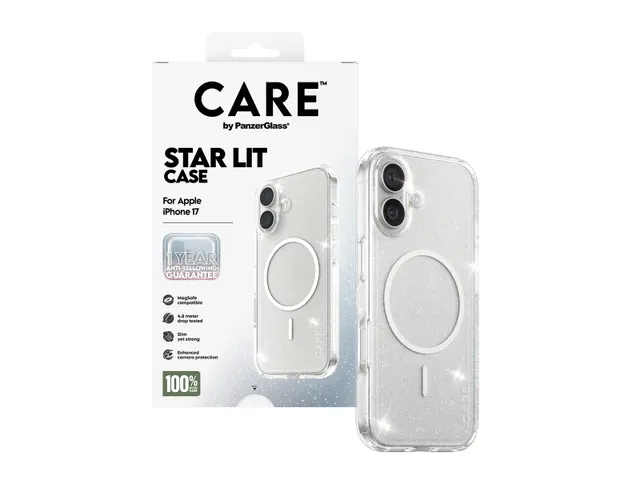 PanzerGlass CARE by Star Lit Case w. White MagSafe iPhone 17, Ho