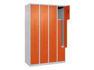 Z-garderobekast,HxBxD 1850x1200x500mm,vak B 150/300mm,cil.-slot - 2