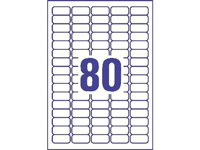 Etiket Avery L4732 Rev-25 35.6X16.9Mm Afneembaar Wit 2000 Stuk