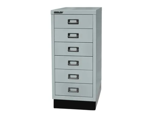 kantoor-ladekast HxBxD 670x279x380mm 6 laden romp lichtgrijs staal