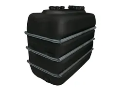 Opslagtank Ruimtebesparend Pe Hxlxb 1650X1870X1000Mm 2500 Liter Zwart