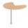 aanbouwtafel,i.h.v.,HxØ 720-840x1000mm,driekwartrond,NE-esdoorn