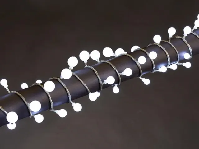 Aura LED - 6m - 90 Bolletjes - WIT - Transparante Kabel - Modulator -