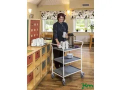 serveerwagen,draagverm. 150kg,3etage(s),laadvl. LxB 600x450mm,wit