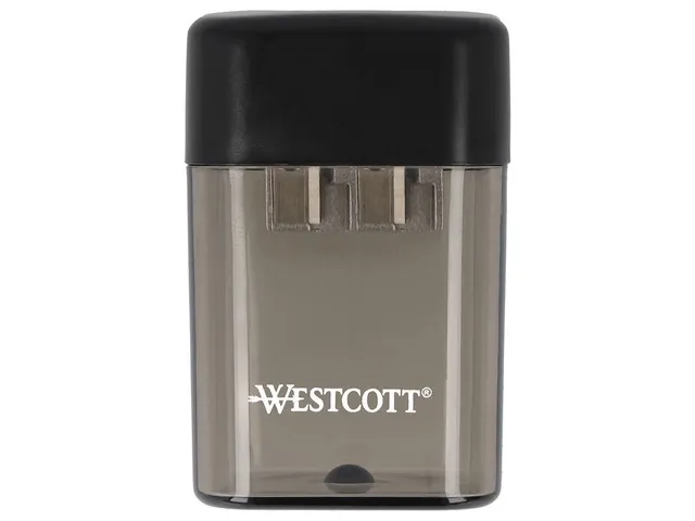 Taille-crayon Westcott double en plastique noir taille-crayon en méta