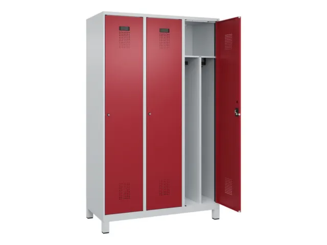 locker voor scheiding van kleding,HxBxD 1950x1200x500mm,3vak