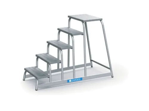 machine-opstapje bordes H 1000mm 5treden aluminium