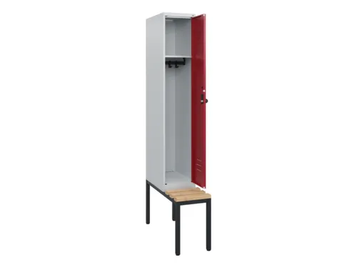 locker met bank,HxBxD 1950x300x815mm,1vak,vak B 300mm,draaigrendel
