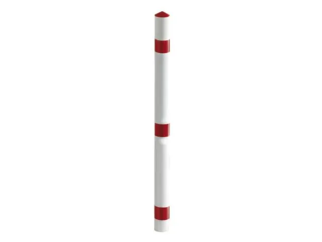 Signaleringspaal Kunststof H 1160Mm Uitneembaar Met Bodemhuls Rood/wit