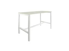 Domino Basic statafel 140x80cm 110cm Grijs 25mm Wit