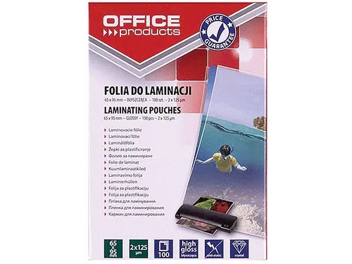 Lamineerhoes 65x95 mm 2x125 Micron Pak à 100 stuks
