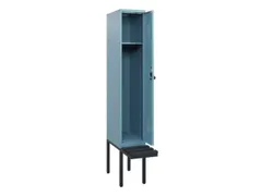locker met bank,HxBxD 1950x300x815mm,1vak,vak B 300mm,draaigrendel