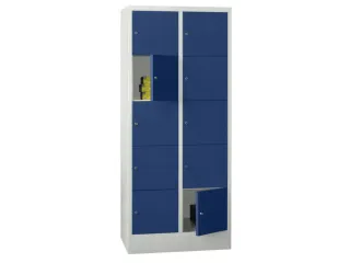 lockerkast,HxBxD 1850x800x500mm,2x5vakken,RAL7035,front RAL5010 - 2