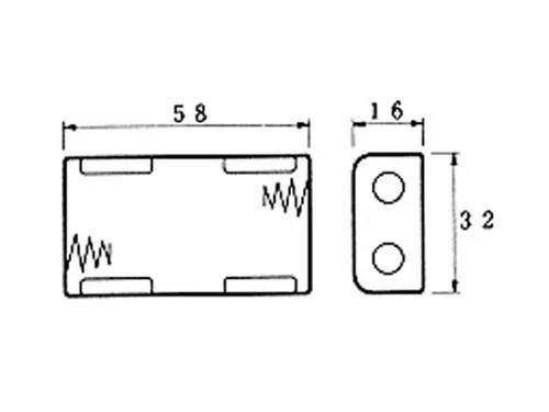 Batterijhouder Voor 2 x AA-CEL (Voor Batterijclips)
