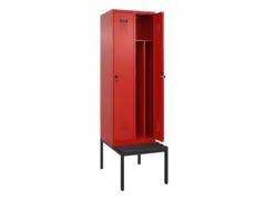 locker met bank,voor scheiding van kleding,HxBxD 2120x600x815mm,2vak