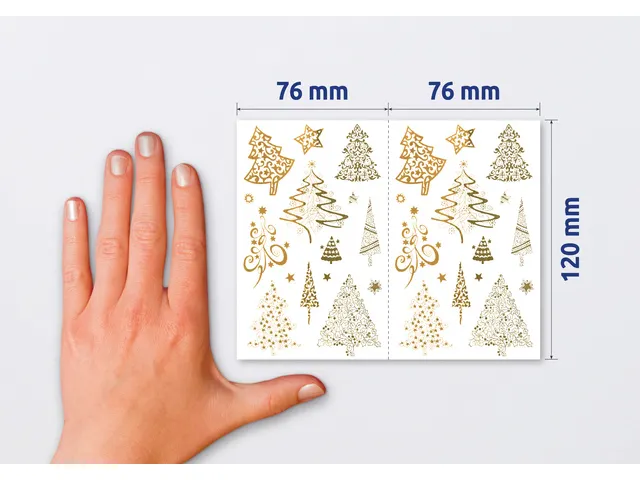 Etiket Z-design Christmas kerstbomen - 2 vel