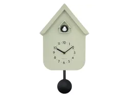 Wandklok NeXtime Twitter 21,5x41,5 cm olijfgroen