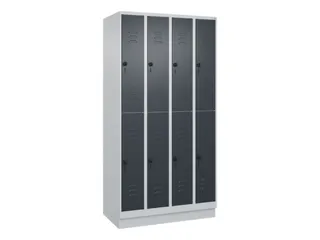 dubbeldekse locker,HxBxD 1950x1000x500mm,4x2vak.,vak B 250mm - 1